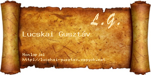 Lucskai Gusztáv névjegykártya