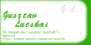 gusztav lucskai business card